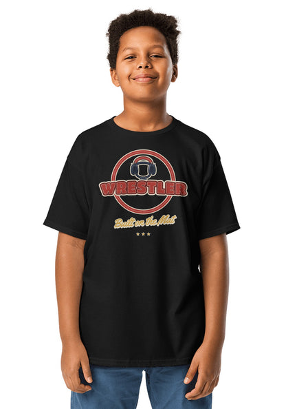 Wrestler Built on the Mat t-shirt in Black