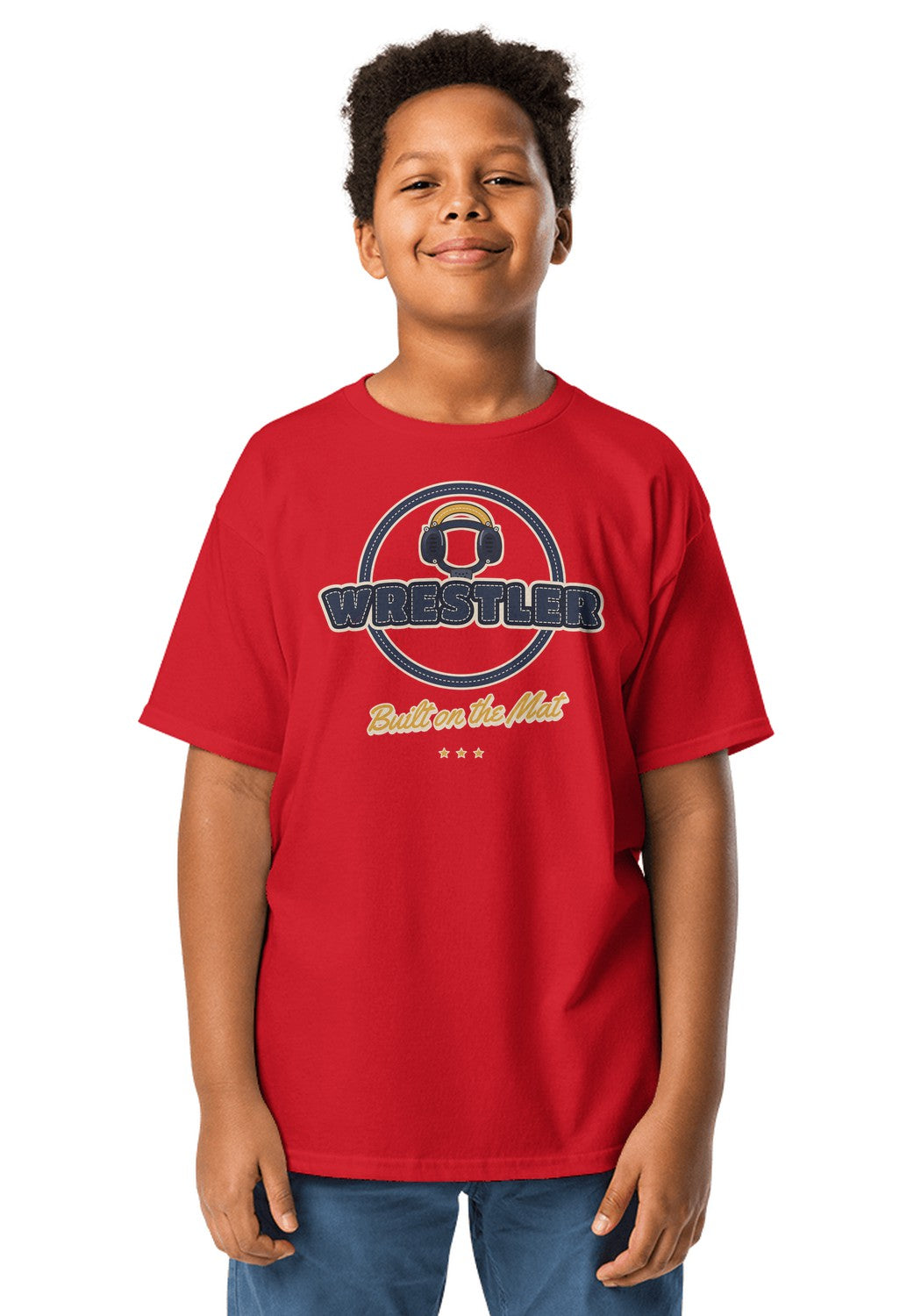 Wrestler Built on the Mat t-shirt in Red