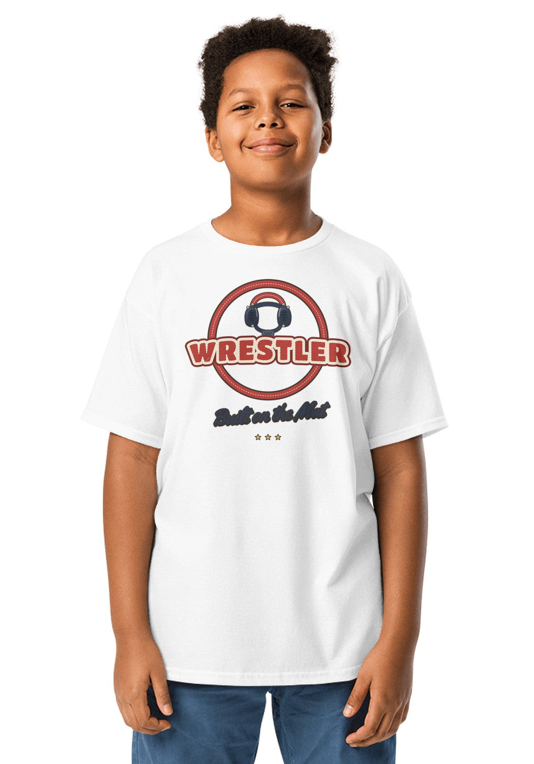 Wrestler Built on the Mat t-shirt in White