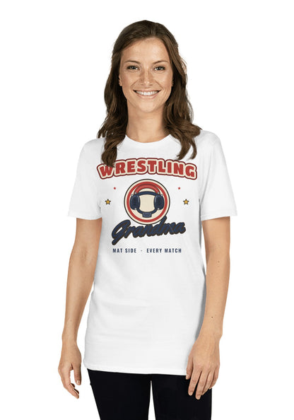Wrestling Grandma t-shirt in White