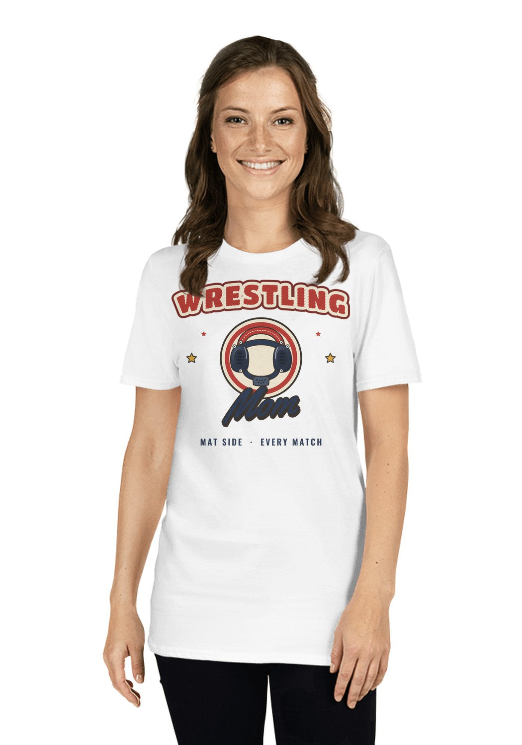 Wrestling Mom t-shirt in White