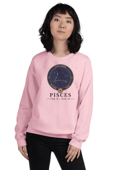 Pisces (FEB 19 – MAR 20) sweatshirt in Light Pink