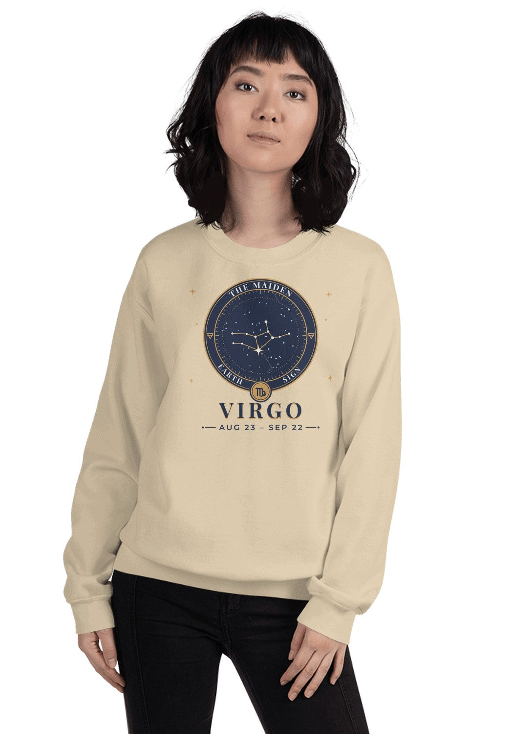 Virgo (AUG 23 – SEP 22) sweatshirt in Sand